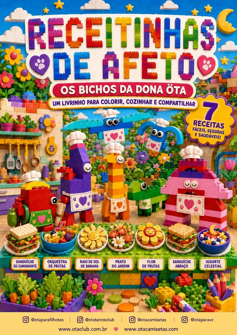 Capa do livrinho Receitinhas de Afeto — Os Bichos da Dona Öta