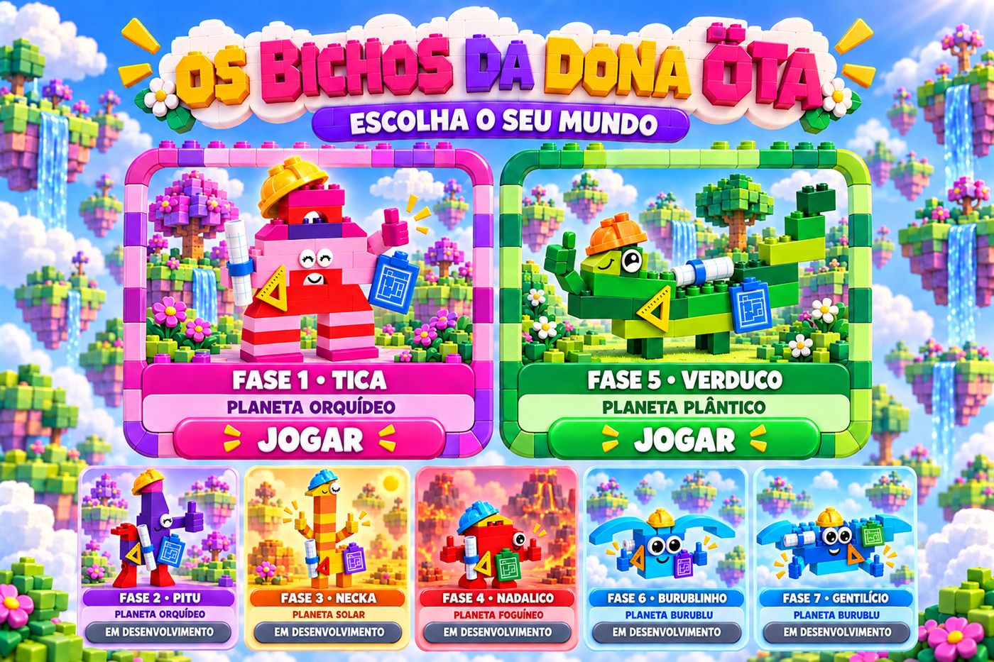 Os Bichos da Dona Öta — escolha o seu mundo